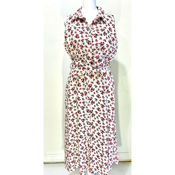 Cynthia Rowley linen dress maxi Cottage dixie flowers circular summer women's 8 - Picture 1 of 8